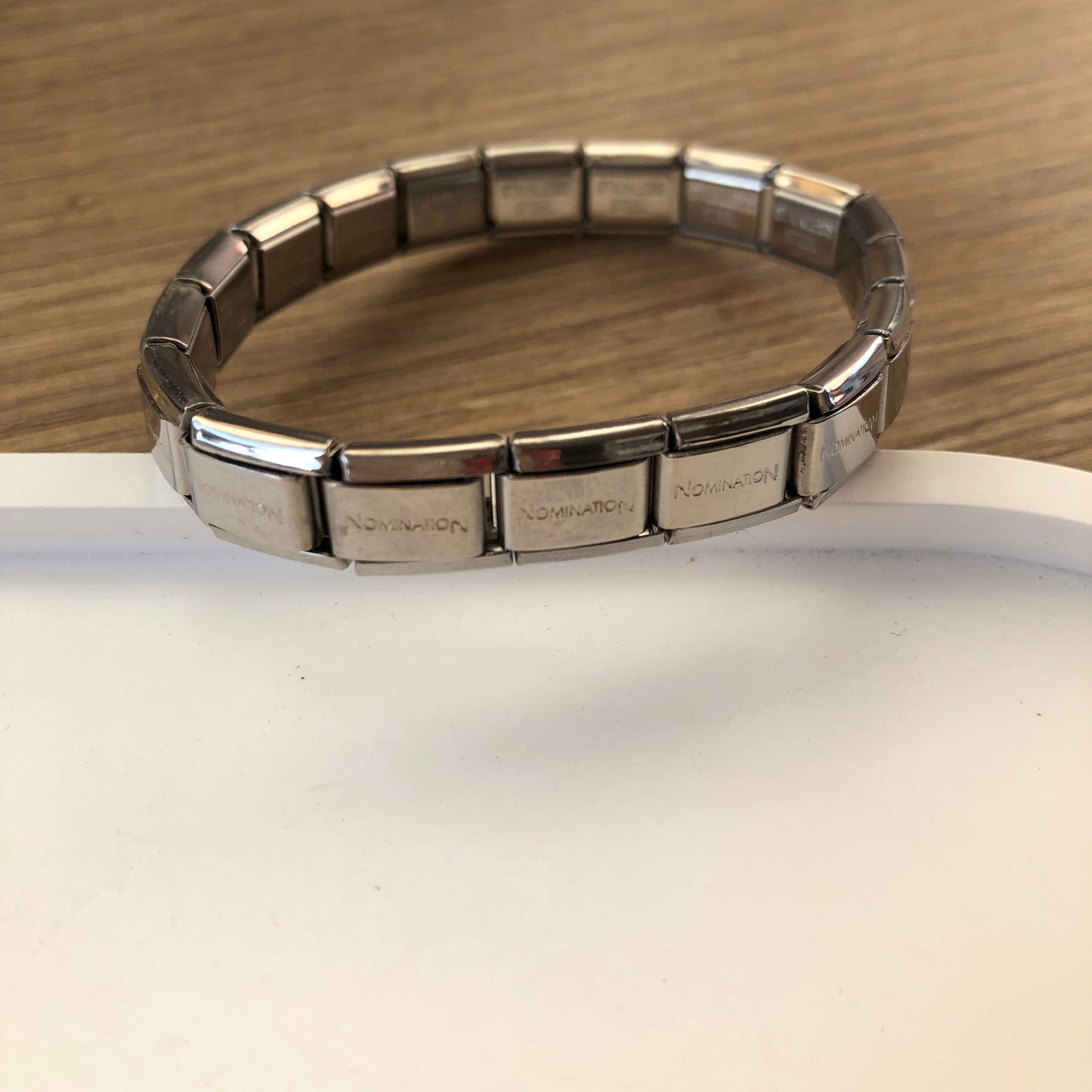Brazalete italiana acero plateado