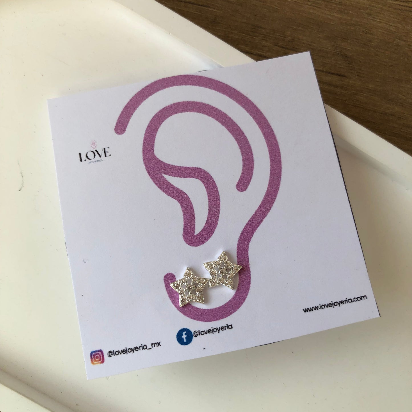 Aretes Estrella Plata 925