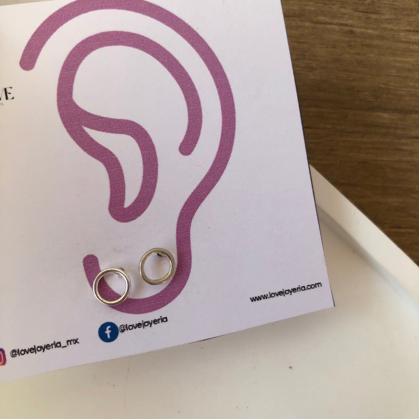 Aretes círculo liso Plata 925