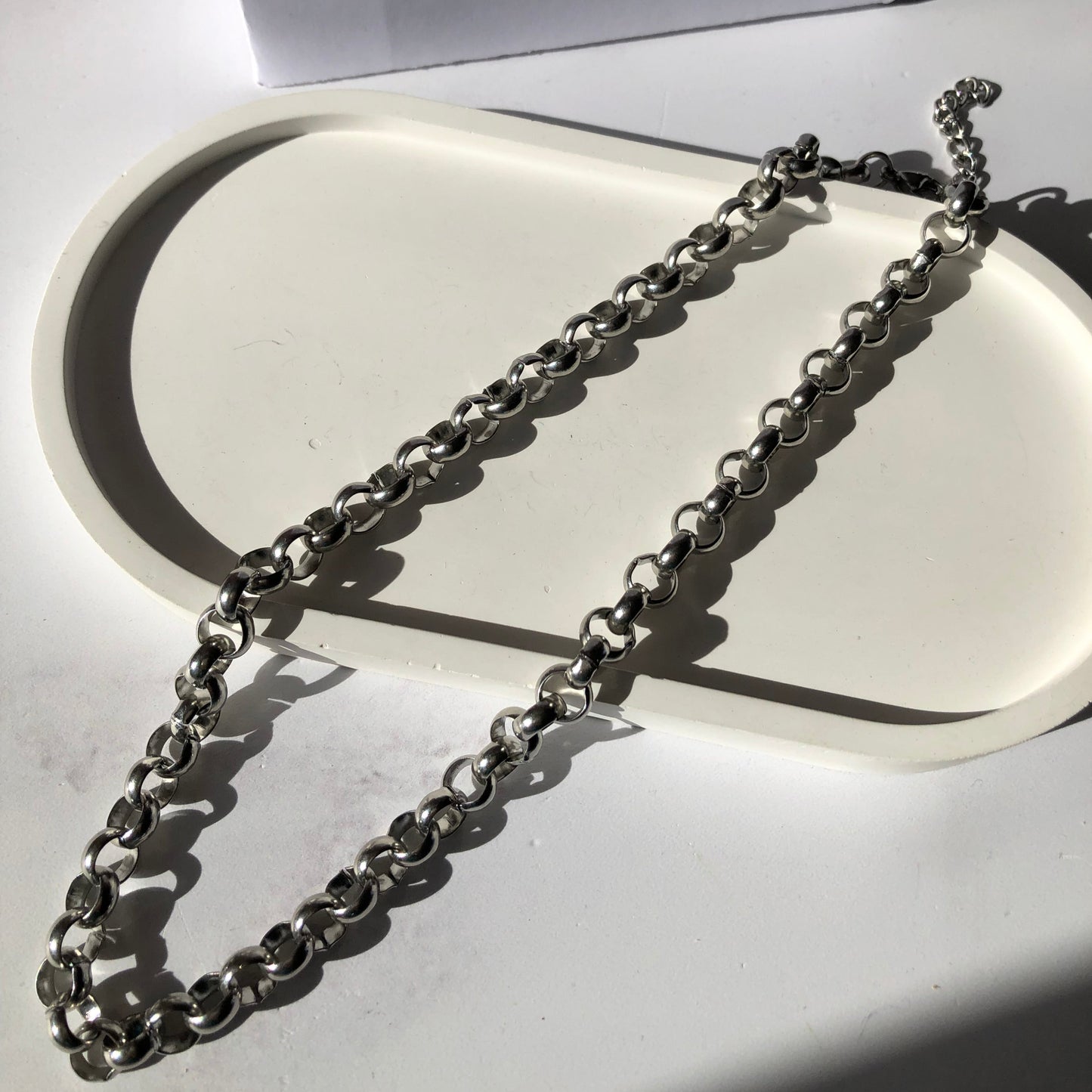 Collar plateado acero