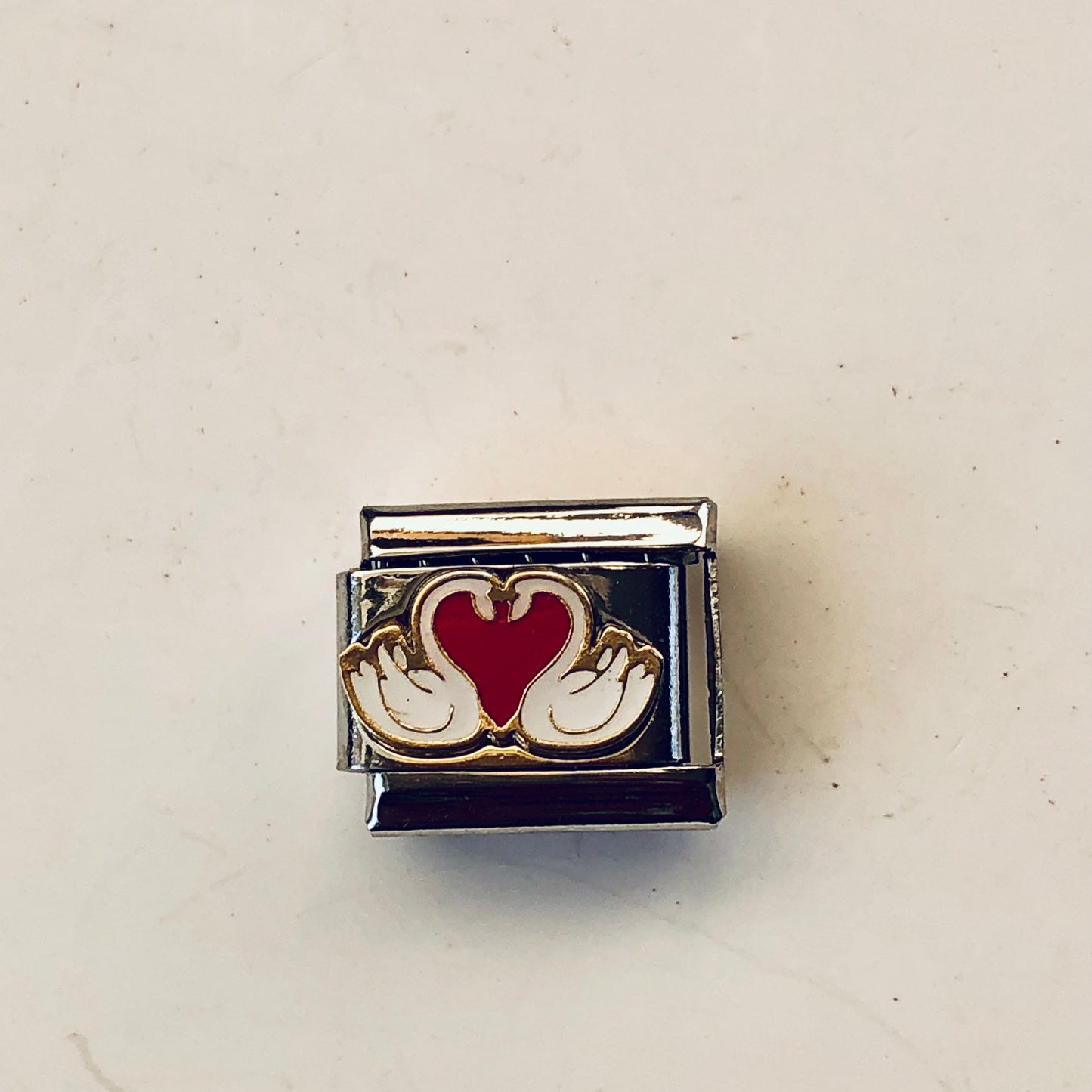 Charm para pulsera italiana cisnes