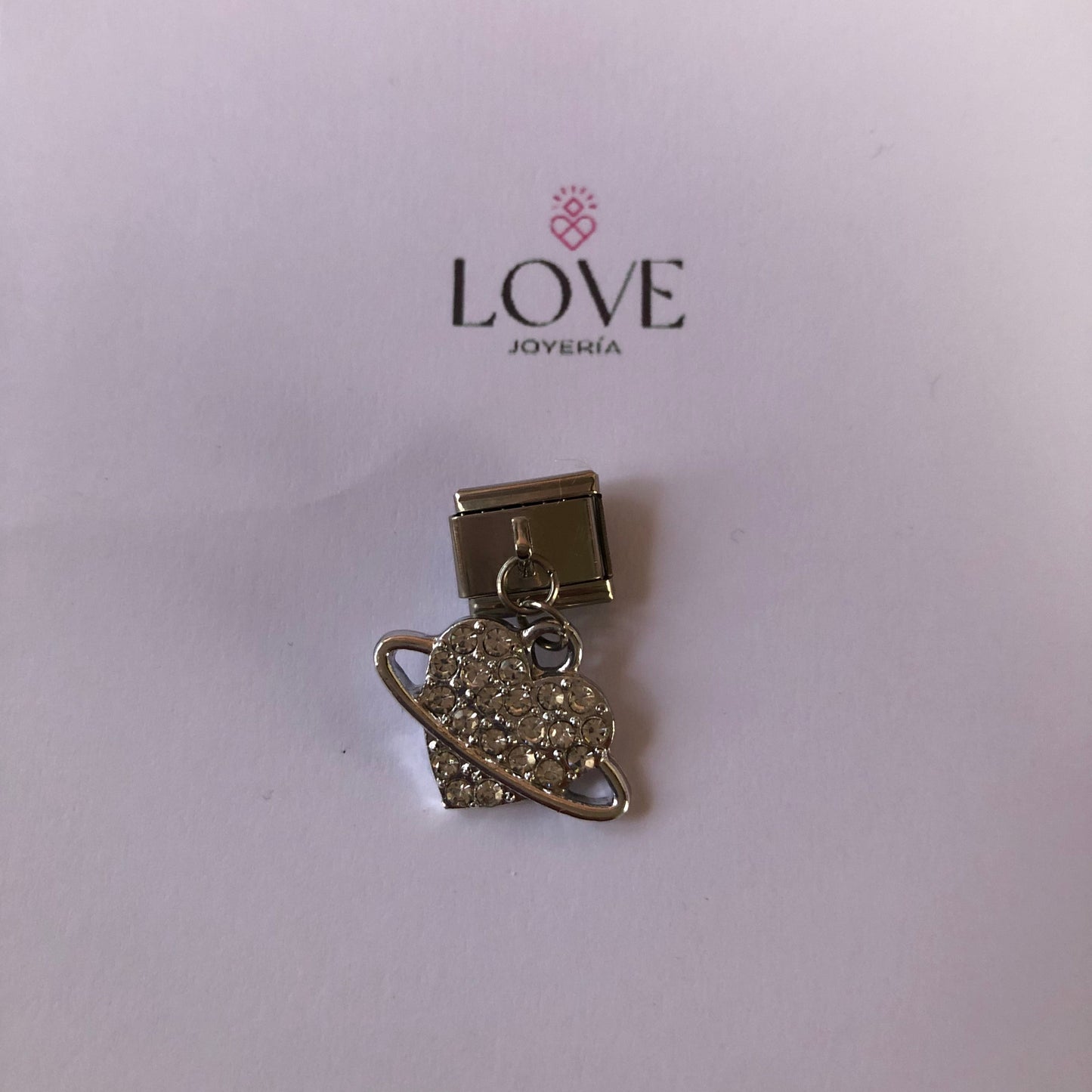 Charm corazón colgante con piedritas