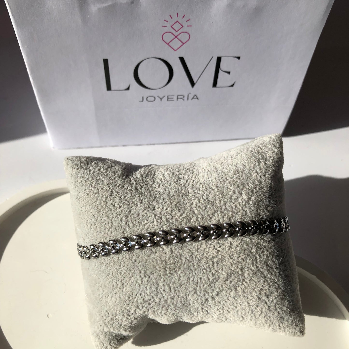 Pulsera espiga acero dorado y plateado