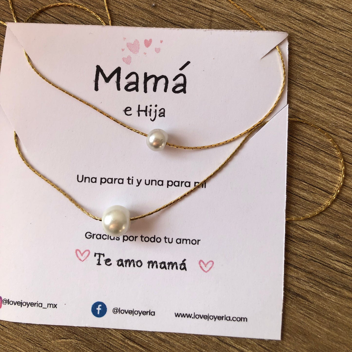 Duo de collares Mamá e hija perlas