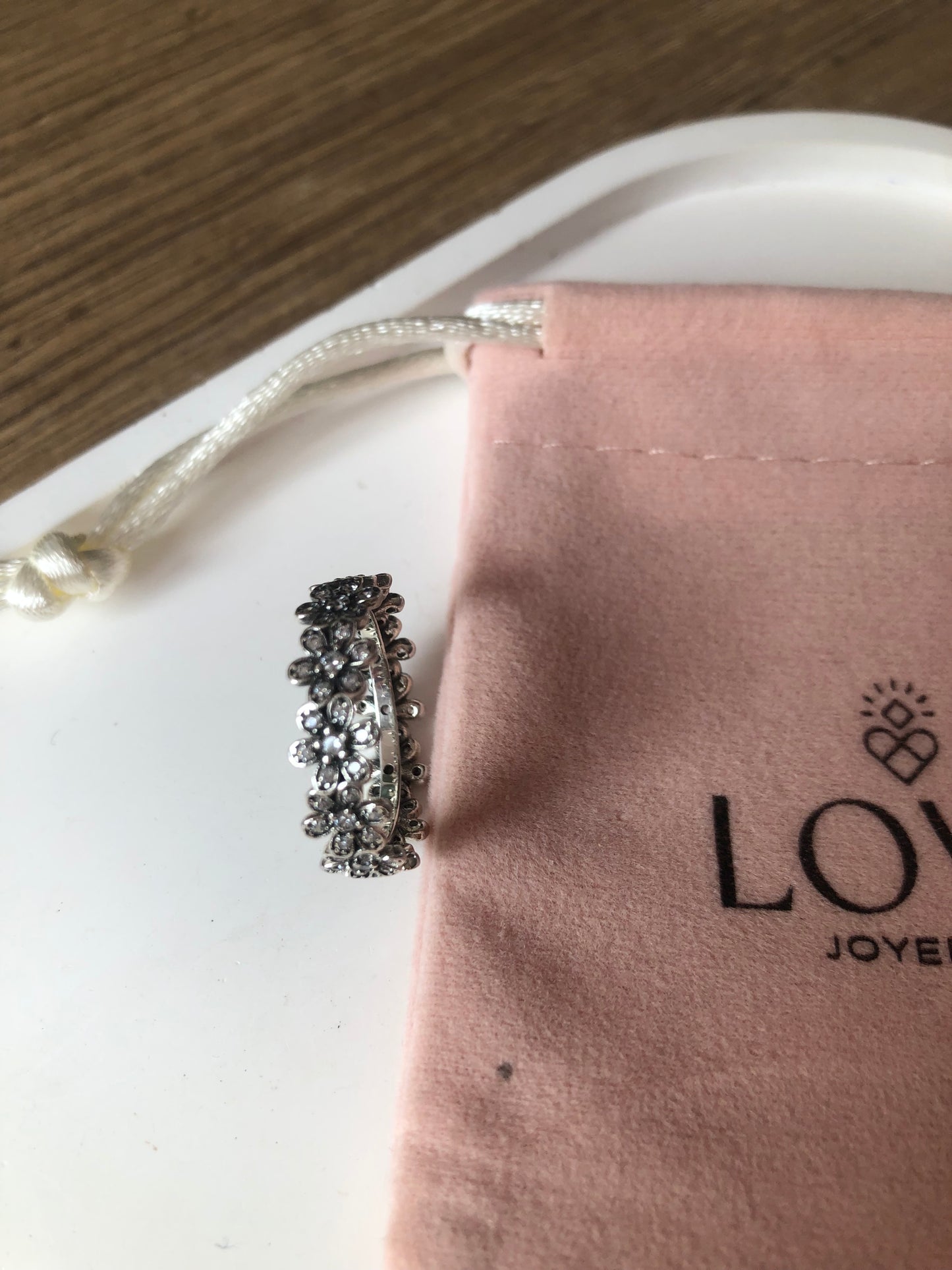 Anillo Plata .925 de flores