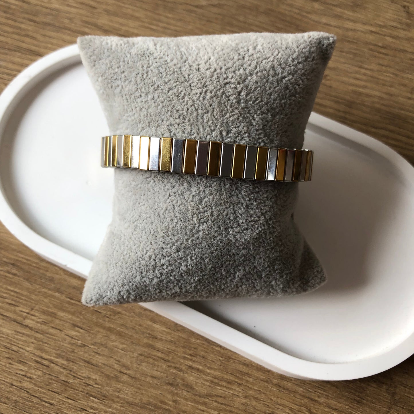 Pulsera italiana plata y dorada