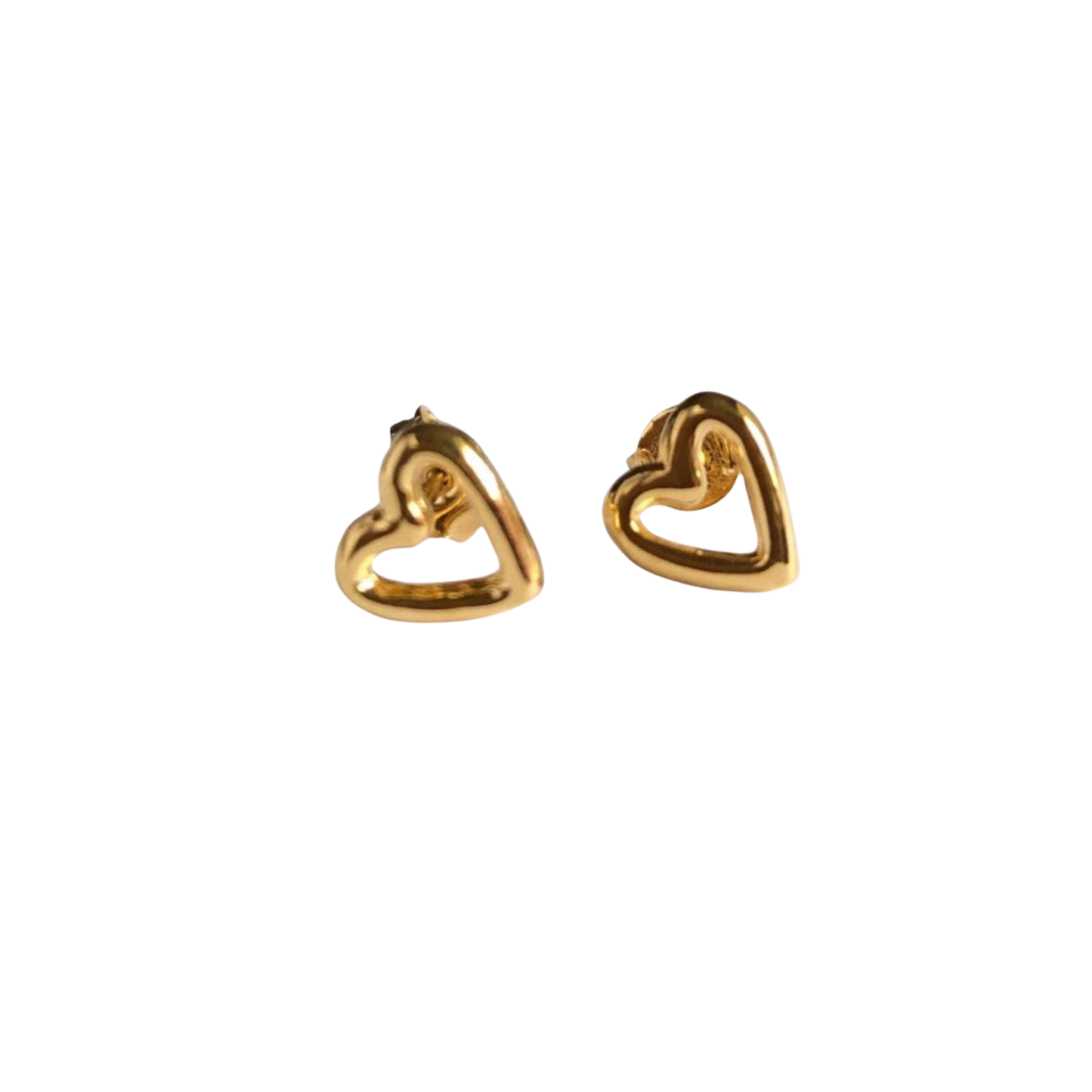 Aretes corazón silueta