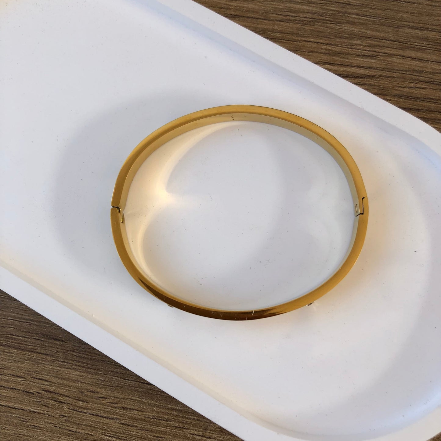 Pulsera acero rígida corazones