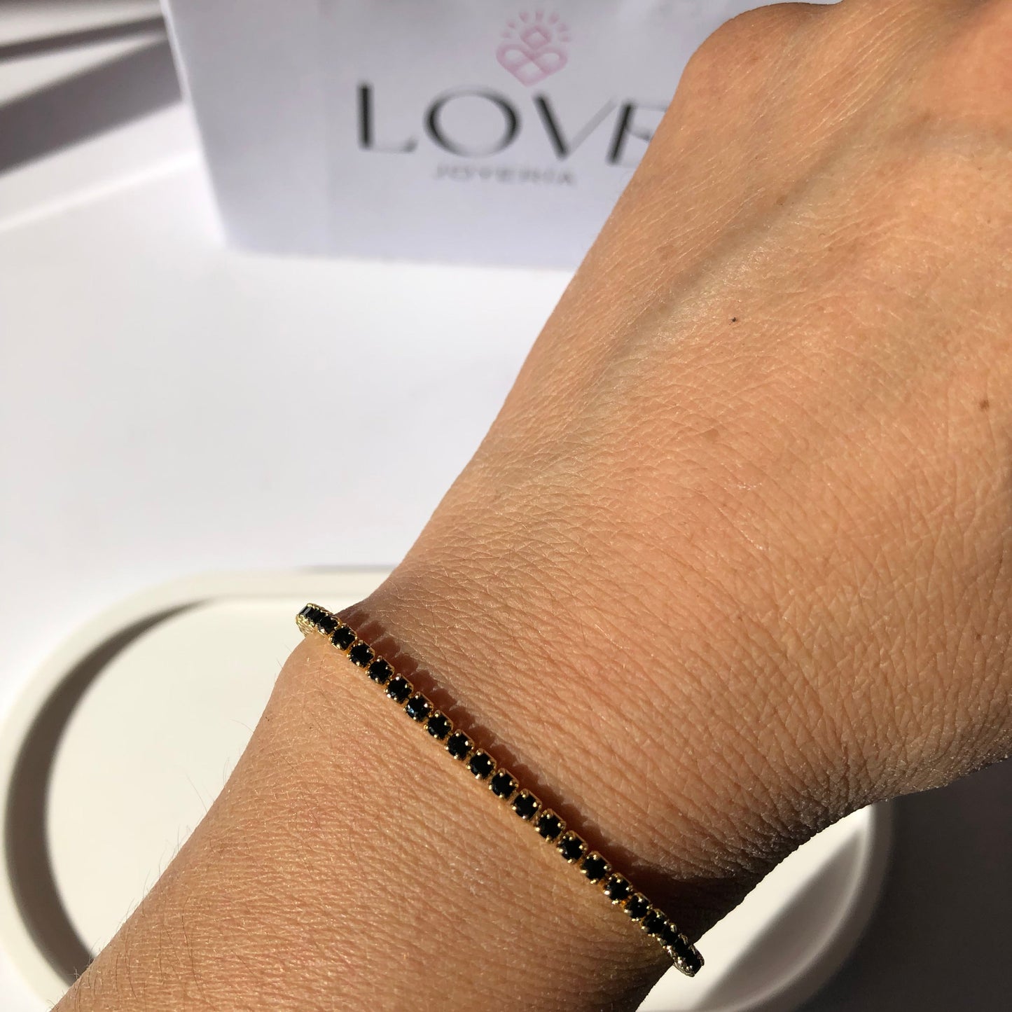 Pulsera ajustable color negro