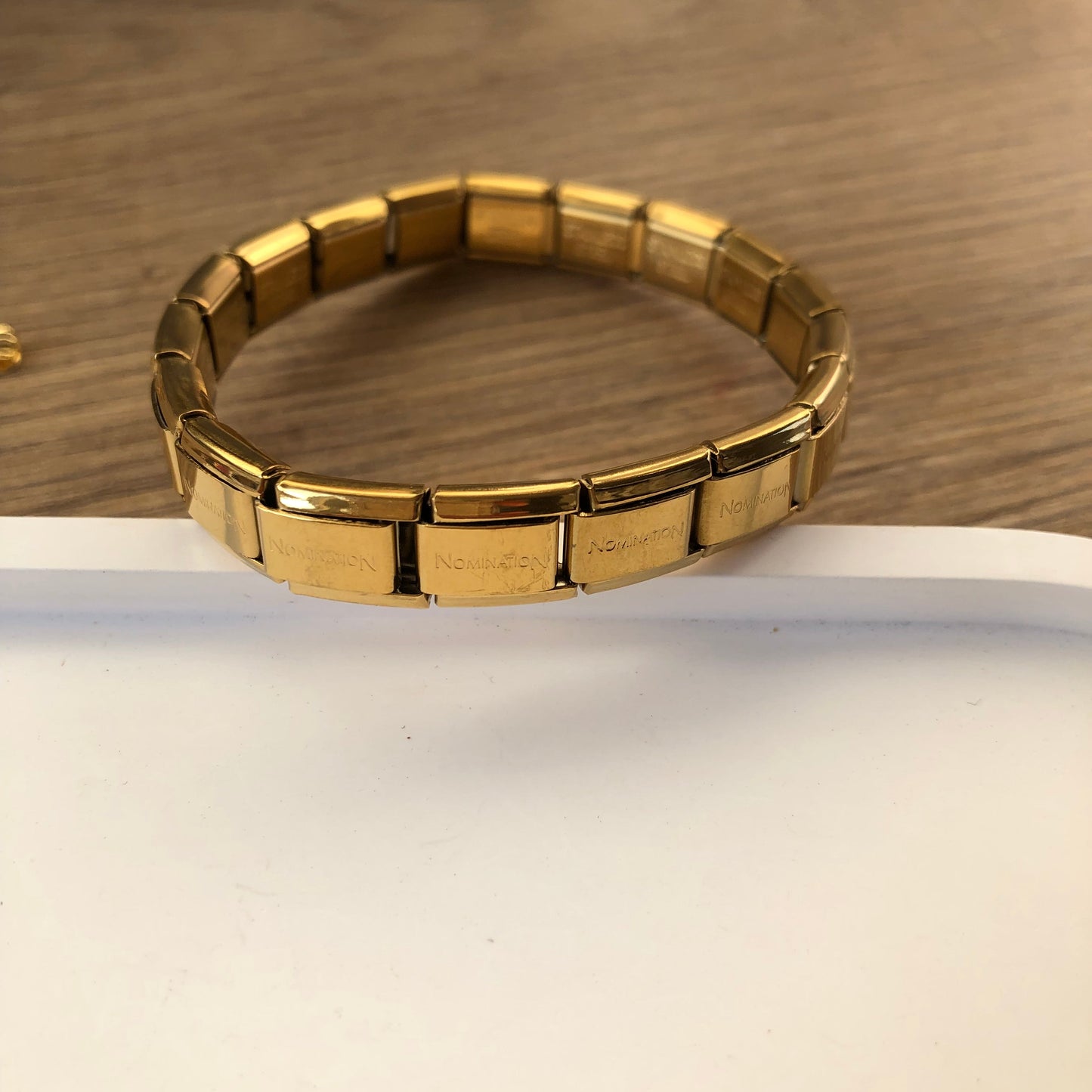 Brazalete dorado acero inoxidable