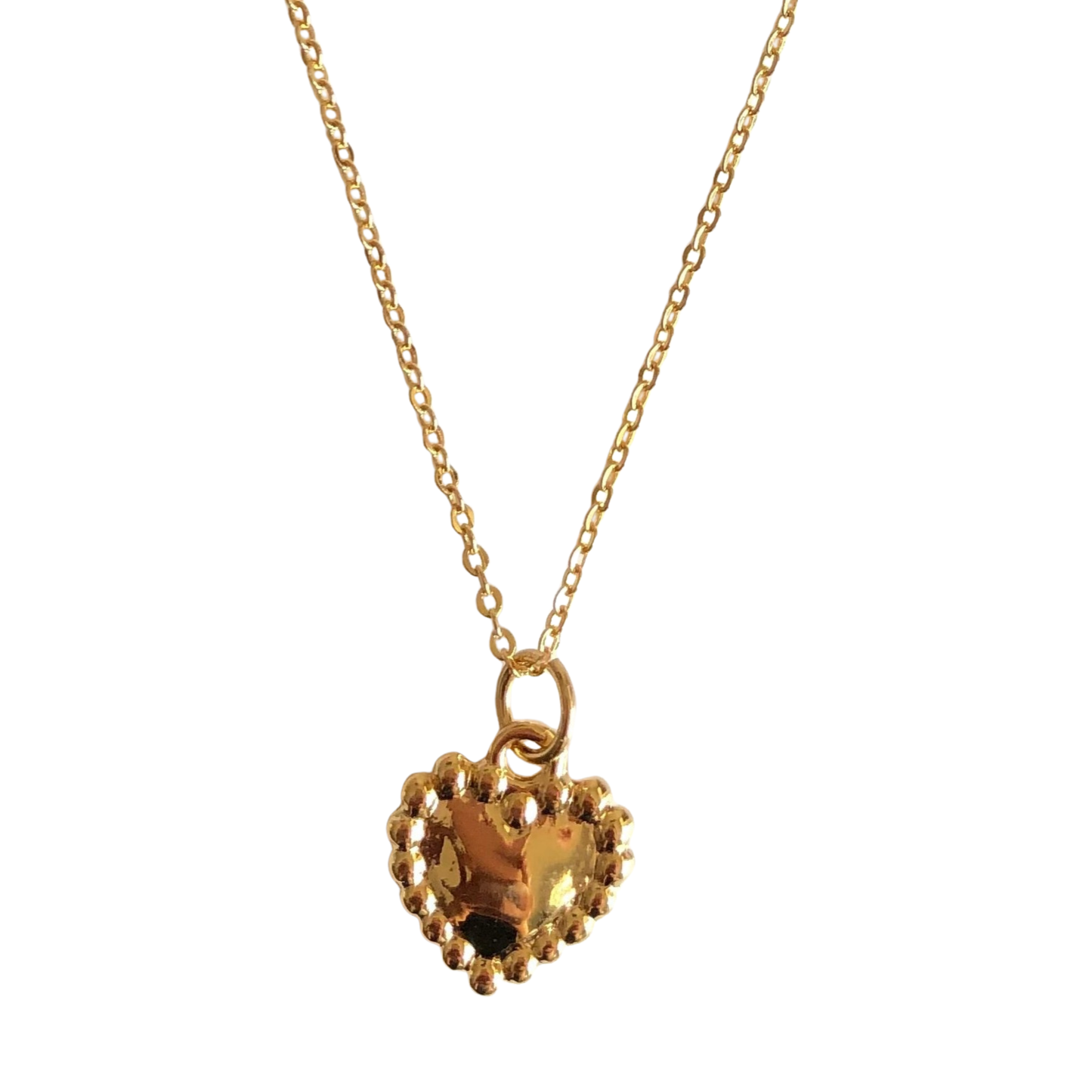 Collar Corazón con Bolitas