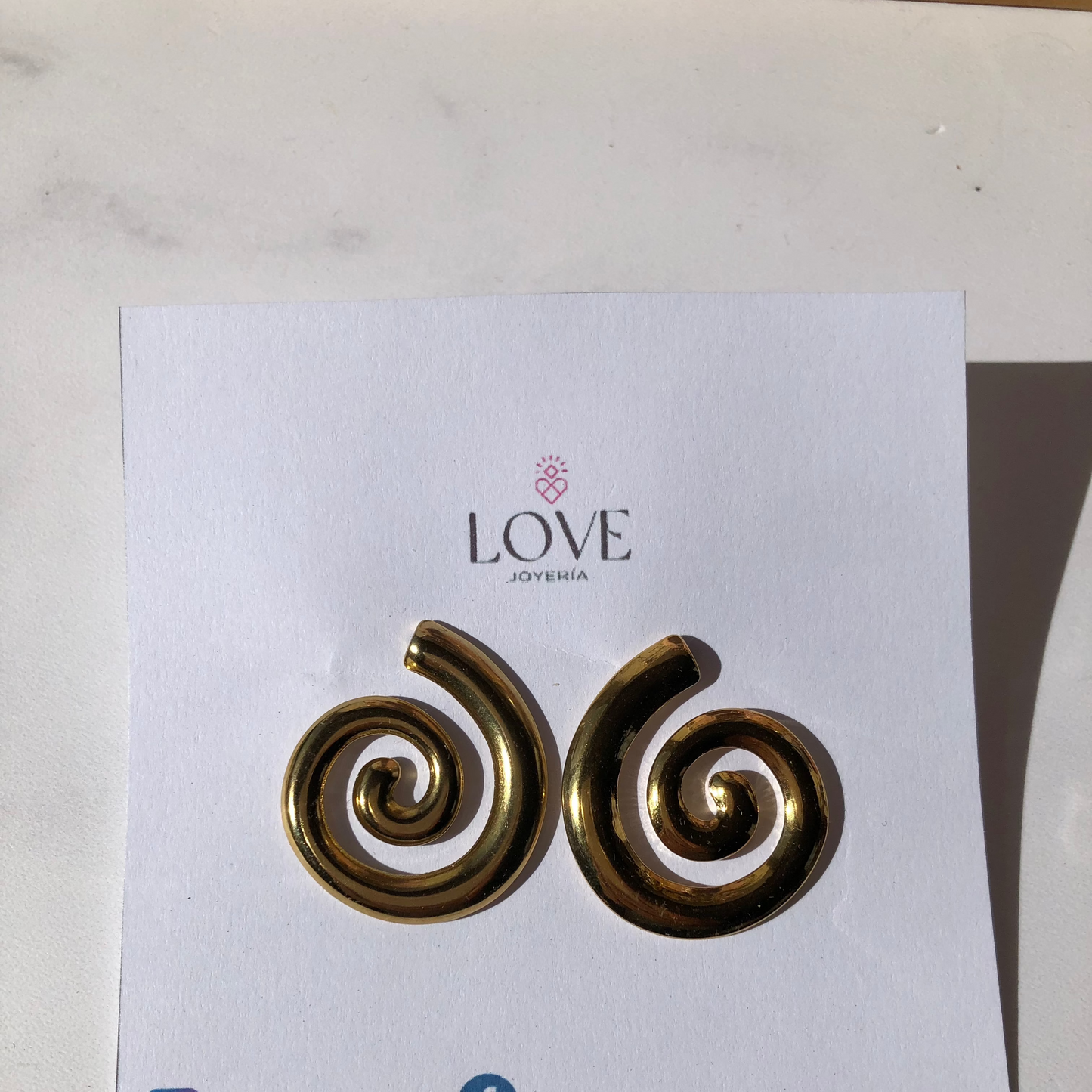 Aretes gold espiral
