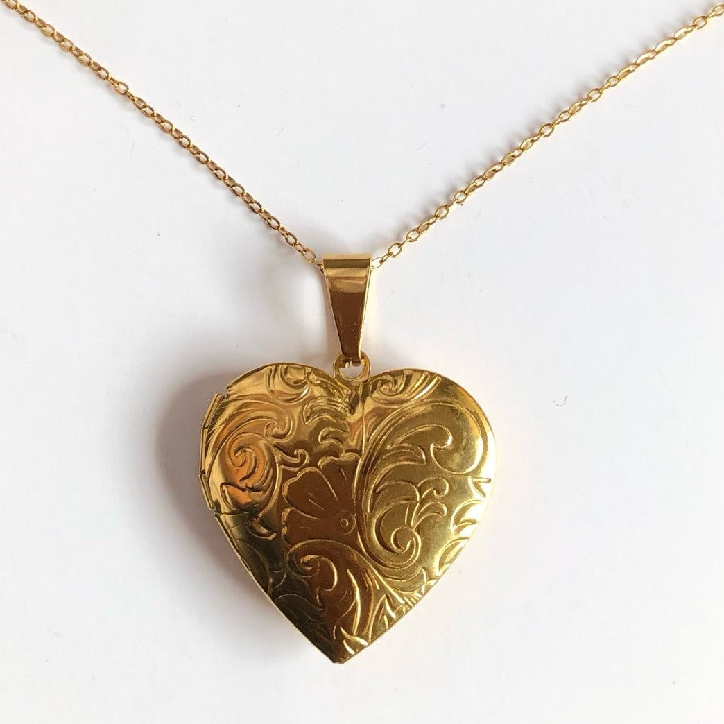 Relicario Corazón Flores