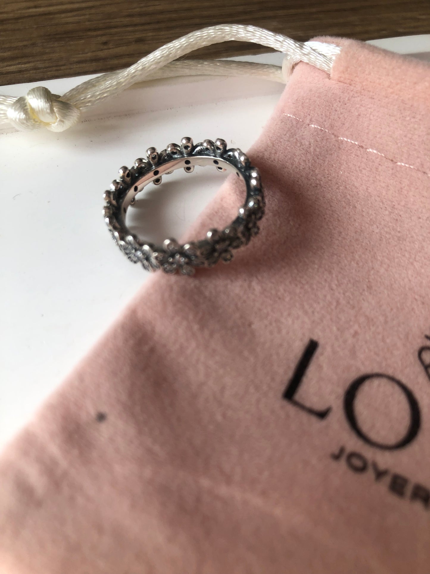 Anillo Plata .925 de flores