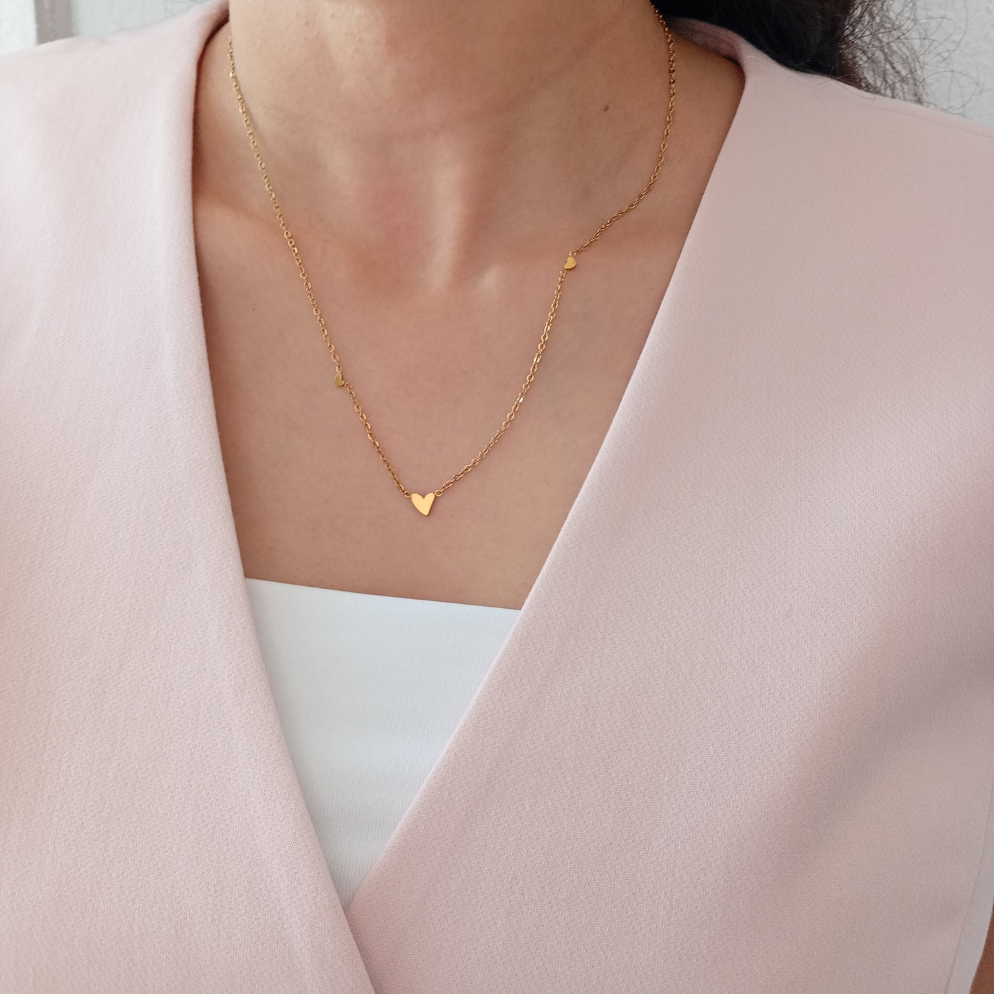 Collar 3 corazones mini