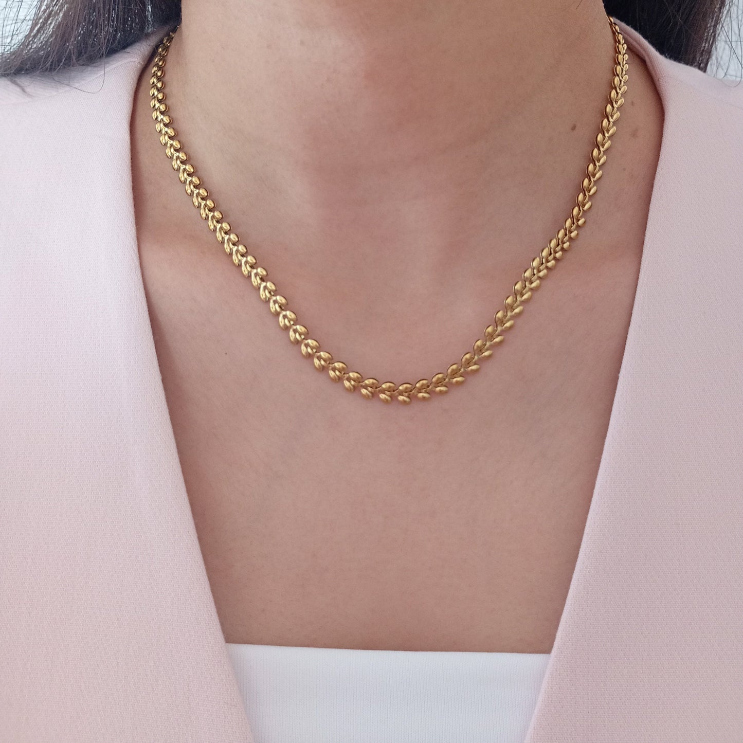 Collar espigas dorada