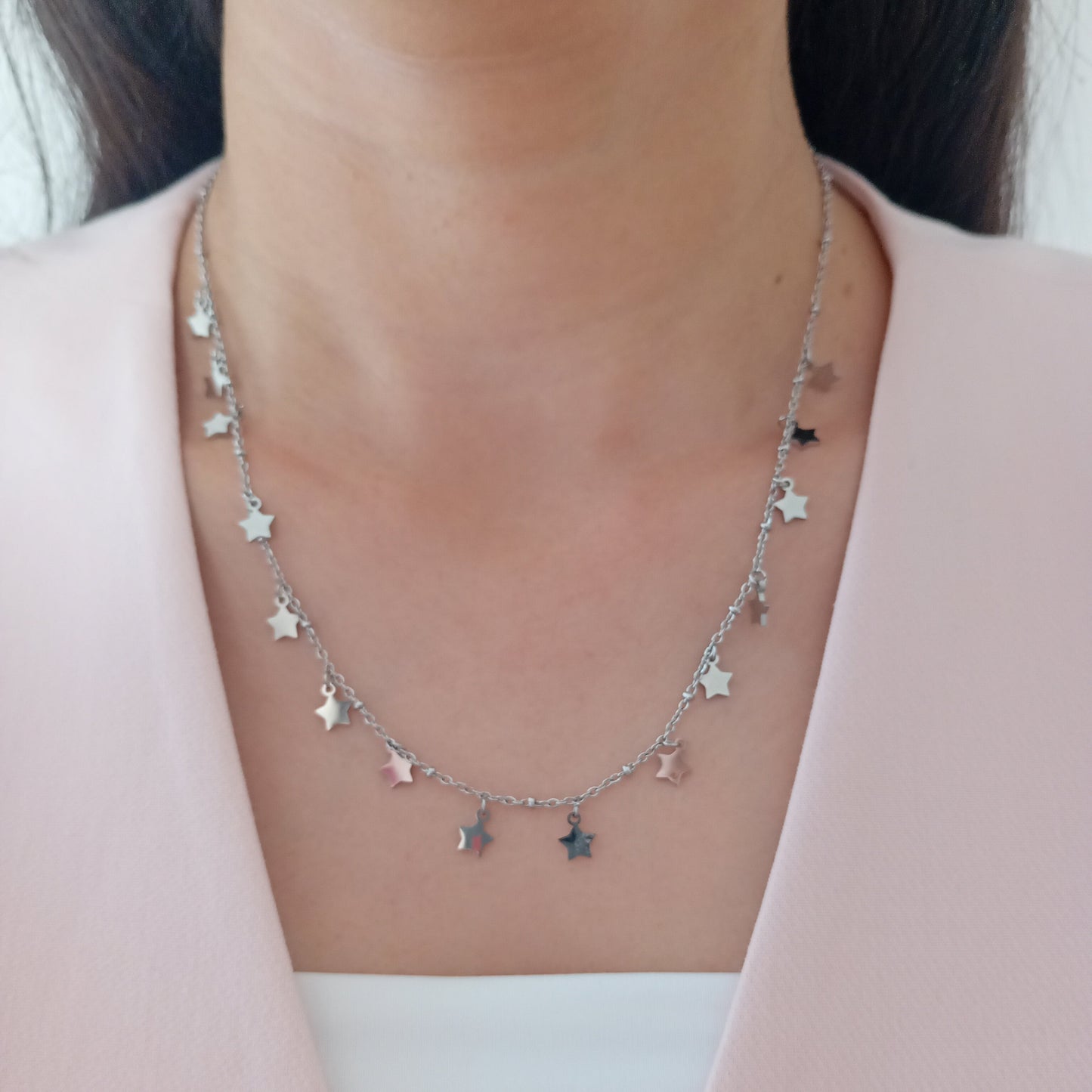 Collar Estrellas 🌟 plateado
