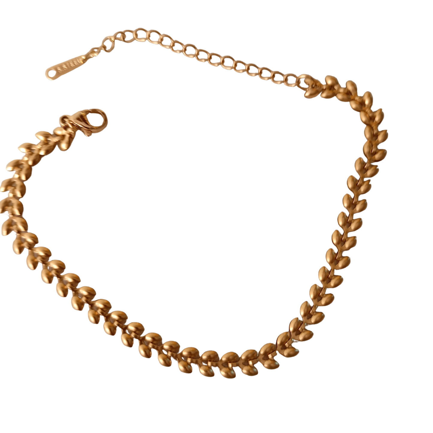 Pulsera espiga acero dorado y plateado