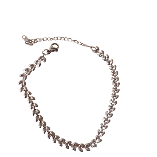 Pulsera espiga acero dorado y plateado