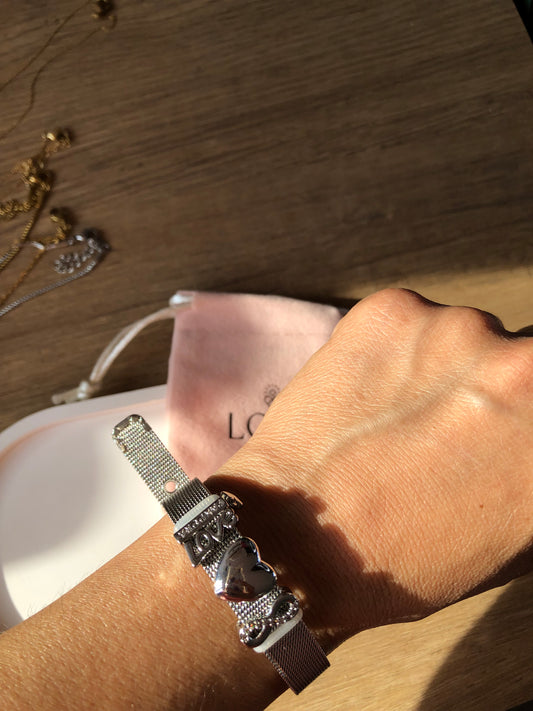 Pulsera acero inoxidable con charms