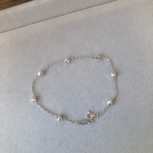 Pulsera plata .925 bolitas
