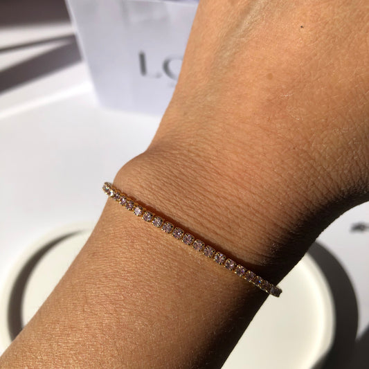 Pulsera ajustable rosa pastel