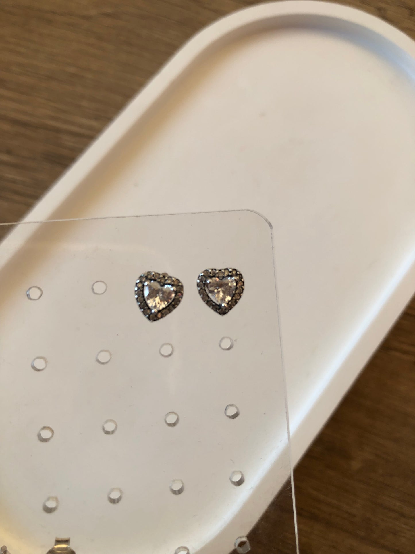 Aretes corazón plata .925