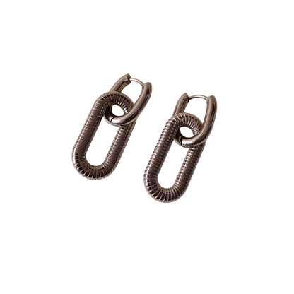 Aretes 2 en 1 silver