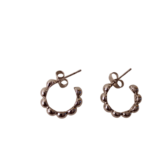 Arracadas bolitas rodio