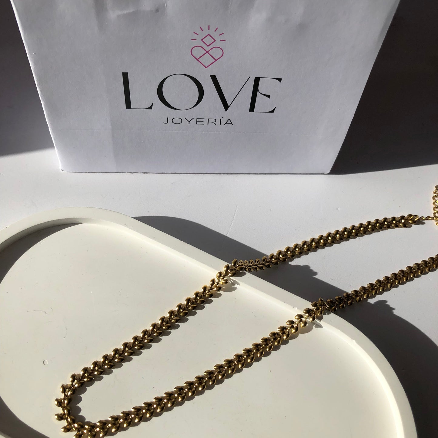 Collar espigas dorada