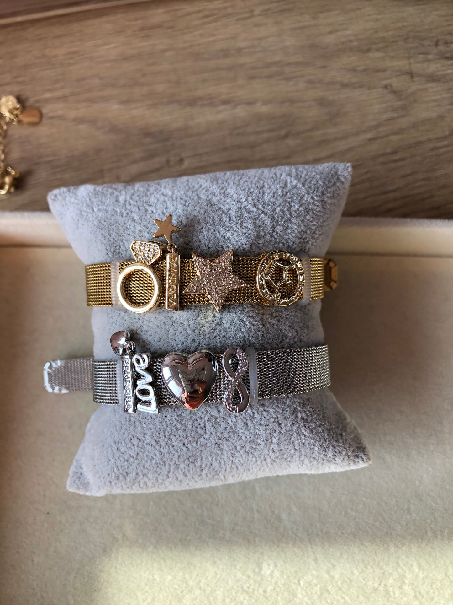 Pulsera acero inoxidable con charms