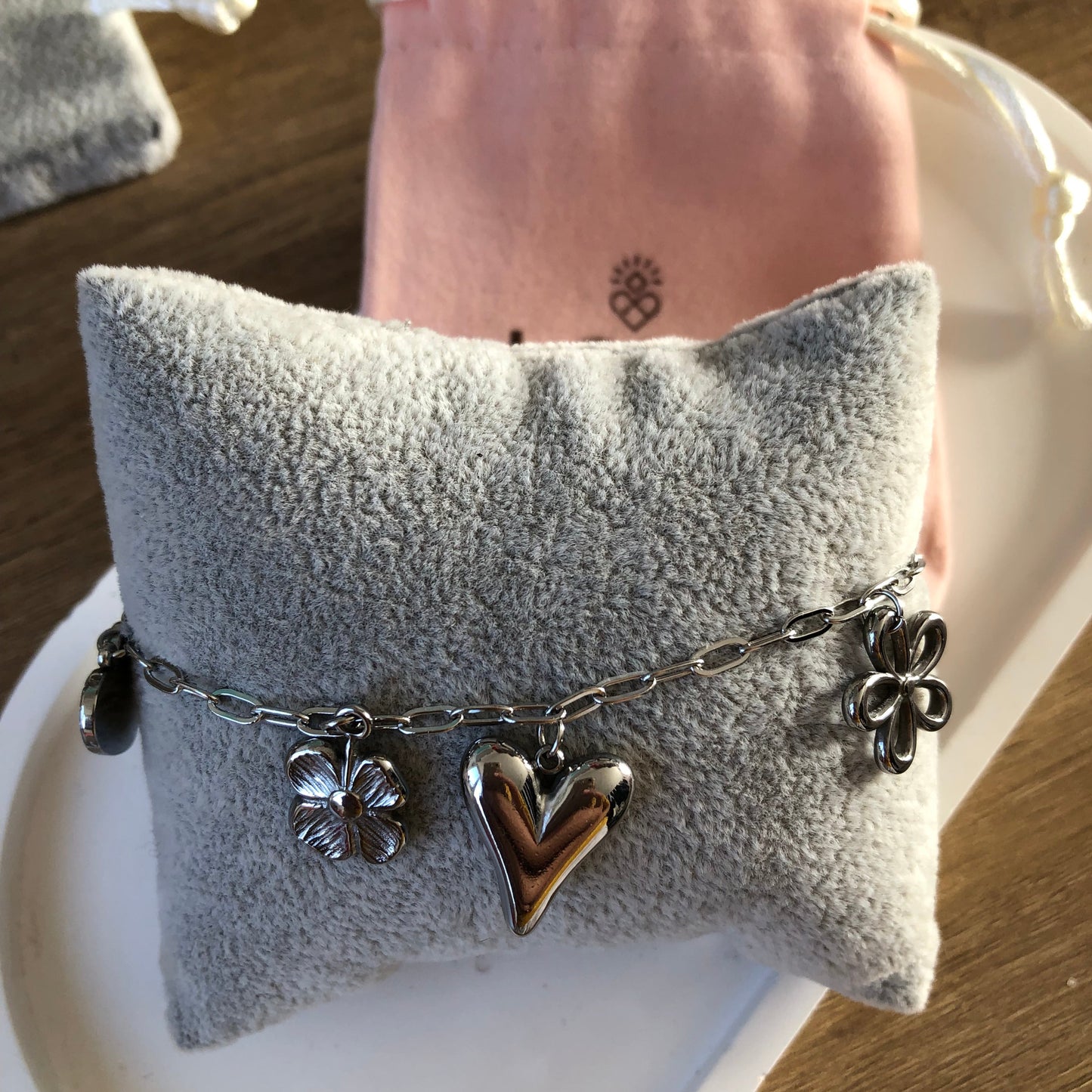 Pulsera charms acero inoxidable
