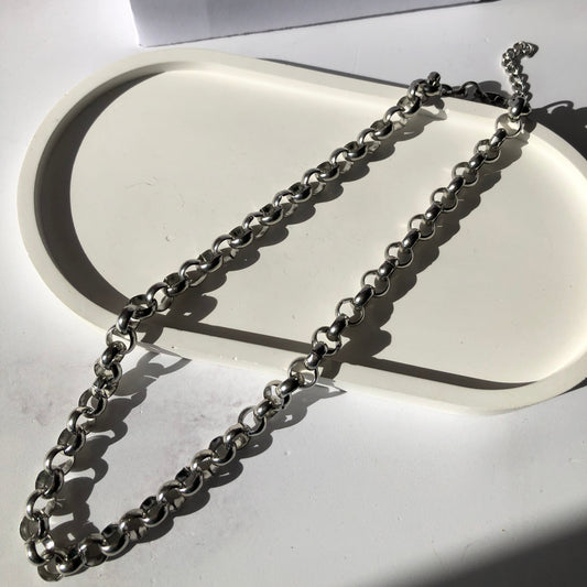 Collar plateado acero