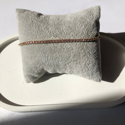 Pulsera ajustable rosa pastel
