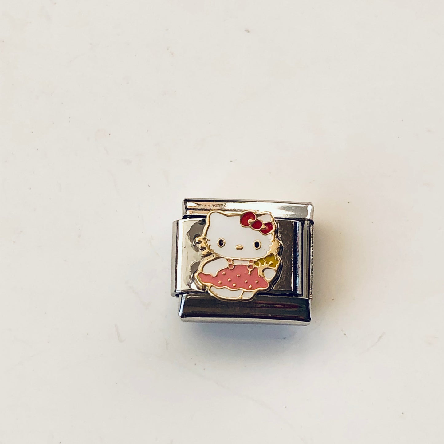 Charm para pulseras italianas hello kity acero
