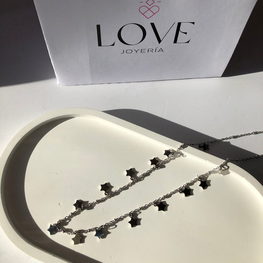 Collar Estrellas 🌟 plateado