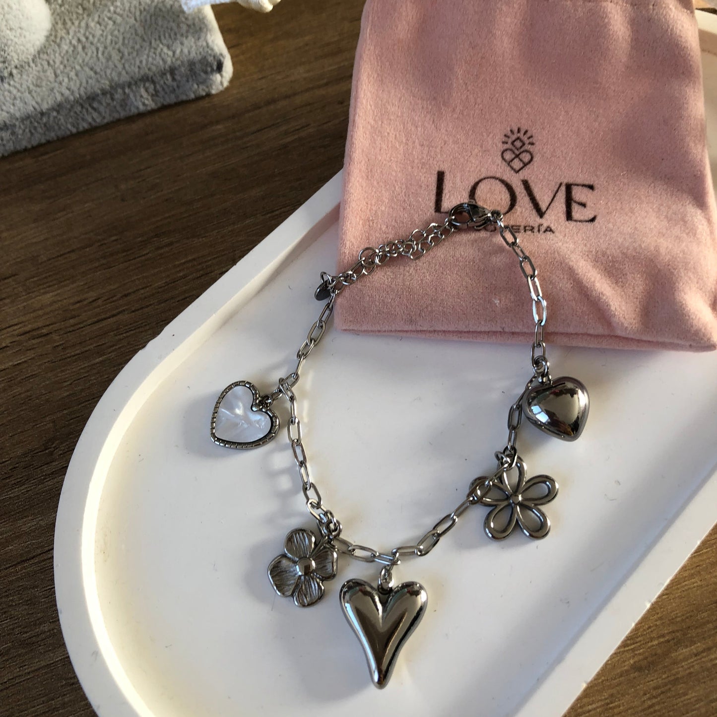 Pulsera charms acero inoxidable