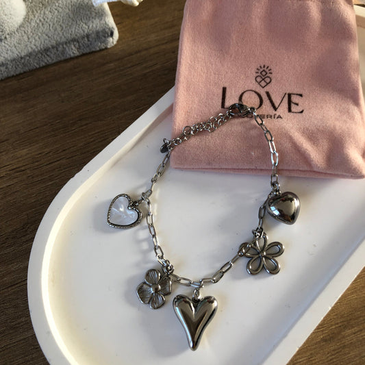 Pulsera charms acero inoxidable