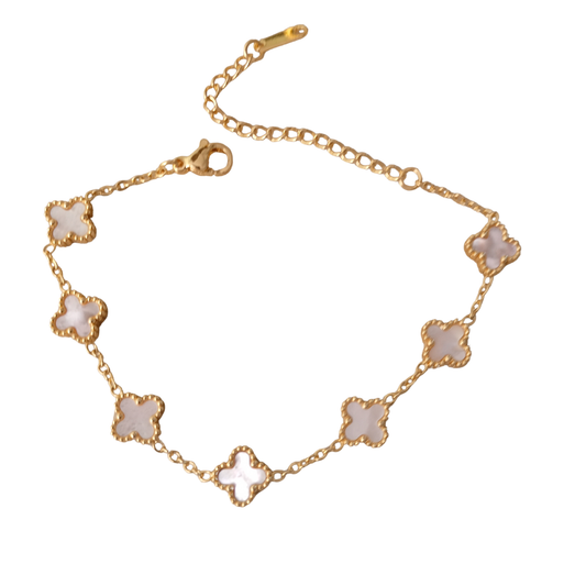 Pulsera acero y madre perla