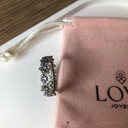Anillo Plata .925 de flores