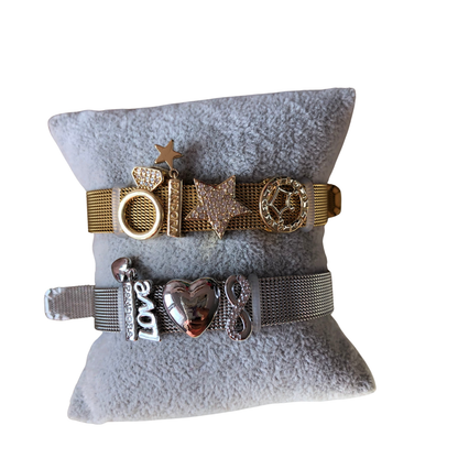 Pulsera acero inoxidable con charms