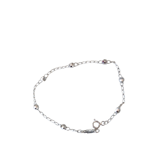 Pulsera plata .925 bolitas