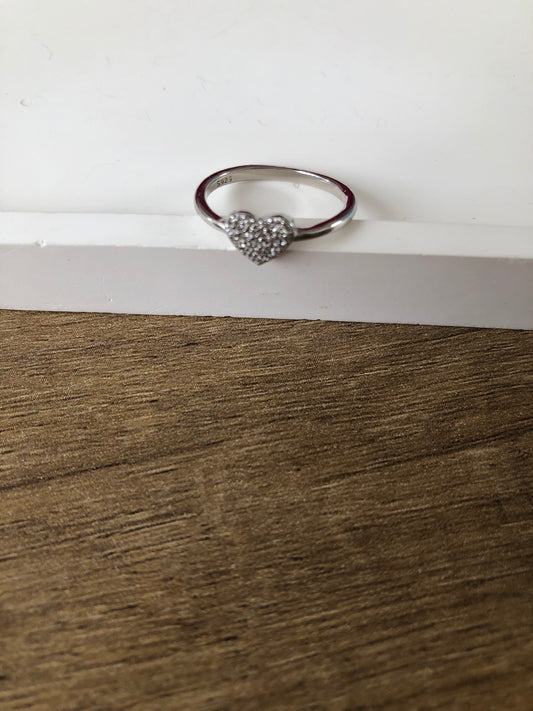 Anillo corazón plata .925