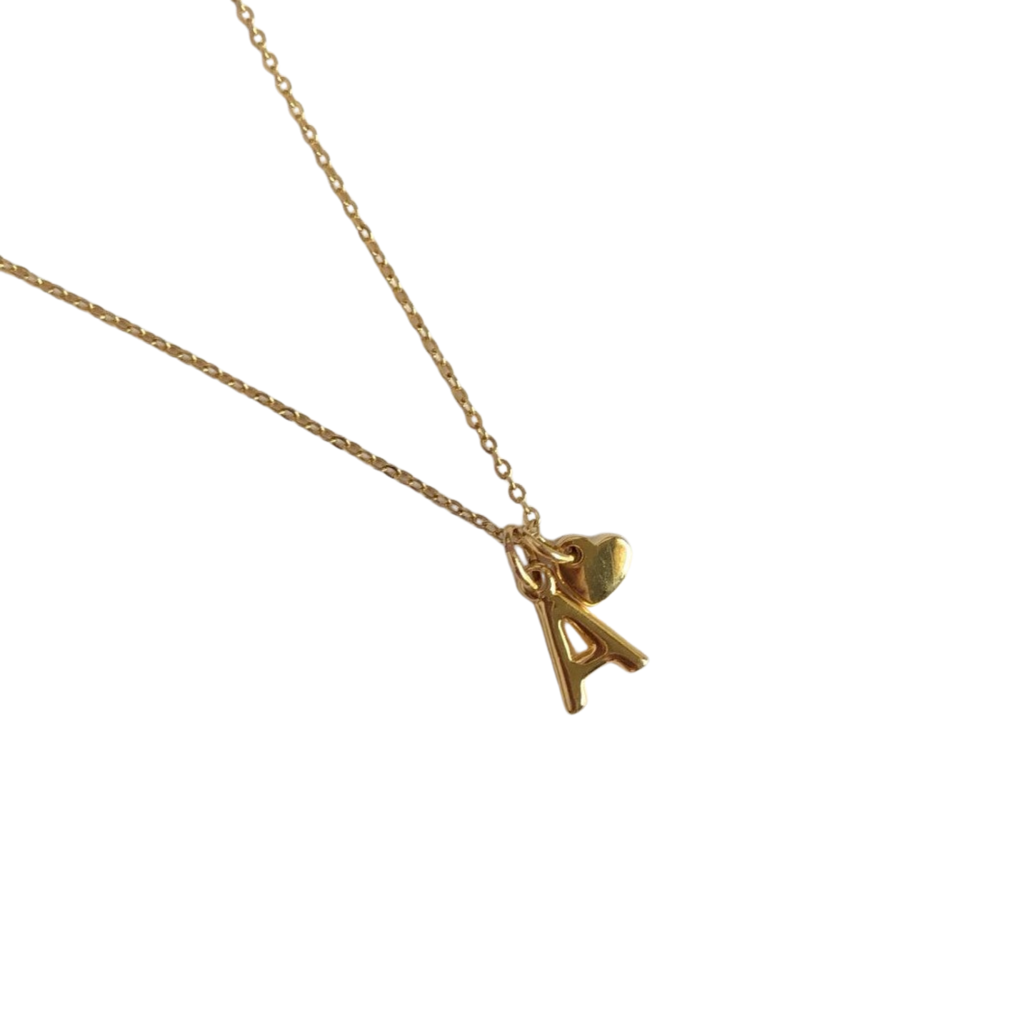 Collar Letra Mini con Corazón Mini