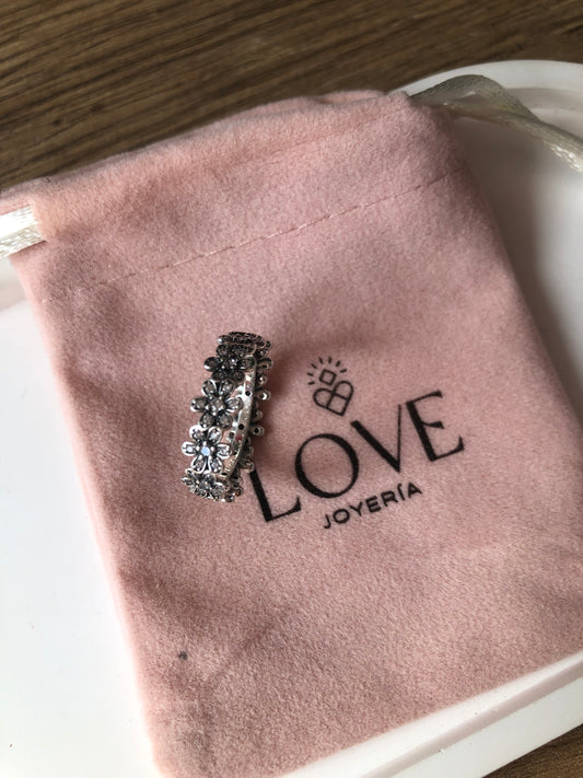 Anillo Plata .925 de flores