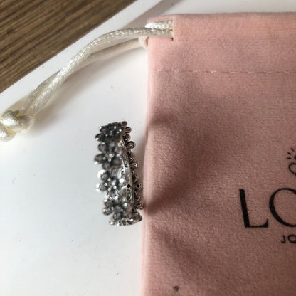 Anillo Plata .925 de flores