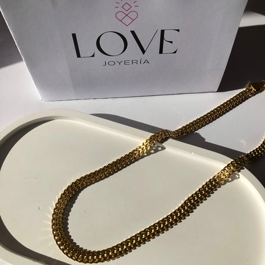 Collar Líra dorado acero