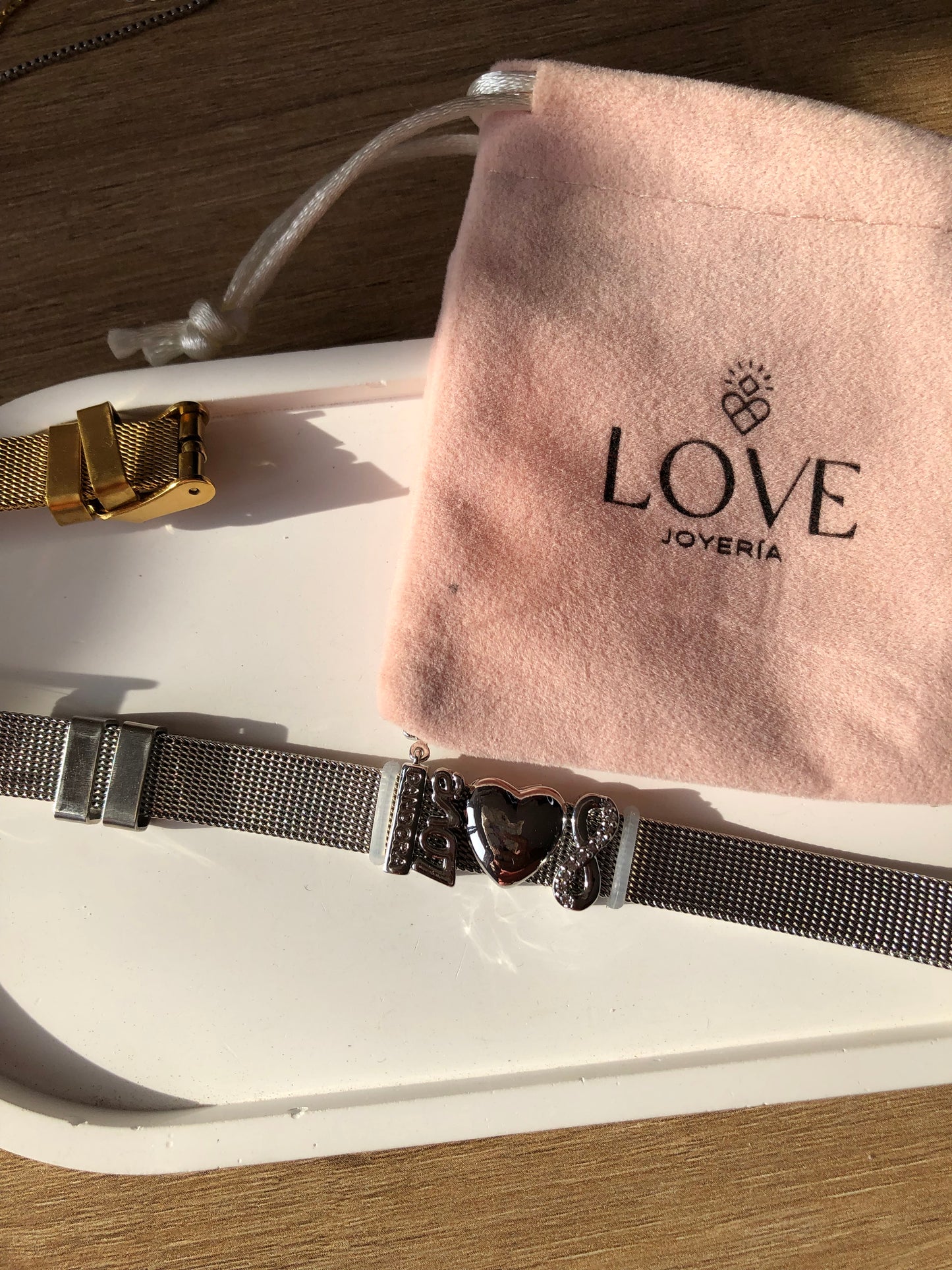 Pulsera acero inoxidable con charms