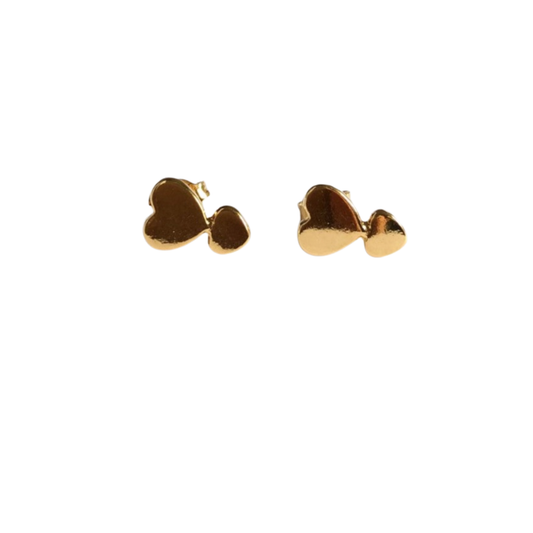 Aretes dos corazones