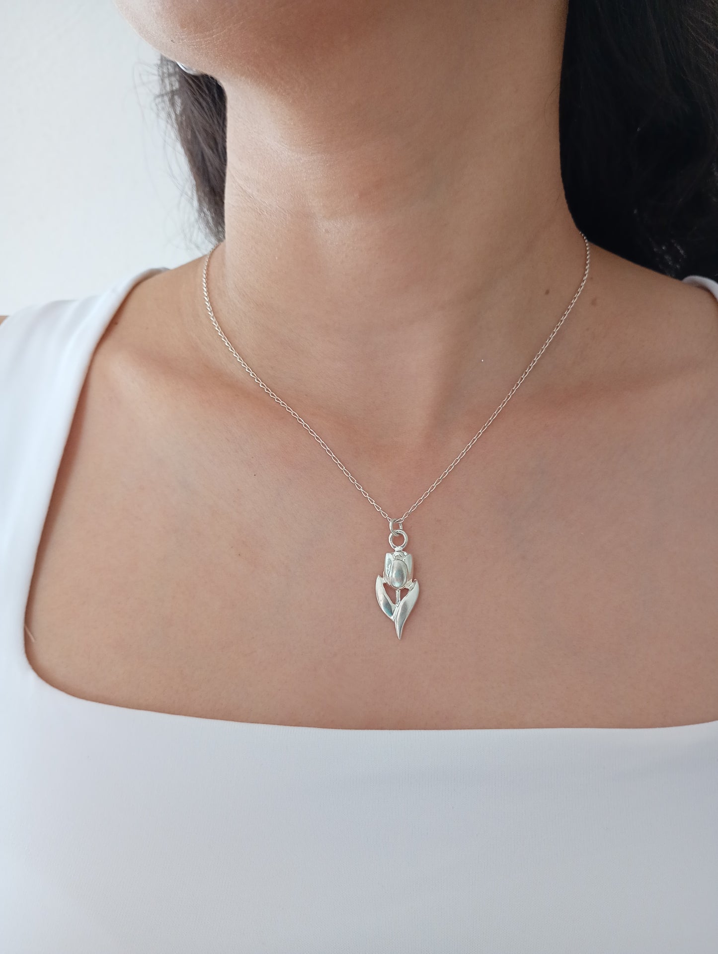 Collar Tulipán plata .925